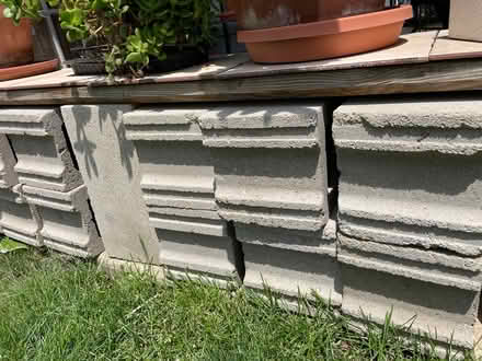 Photo of free 17 Cinder Blocks+plant shelf planks (Mundelein) #1