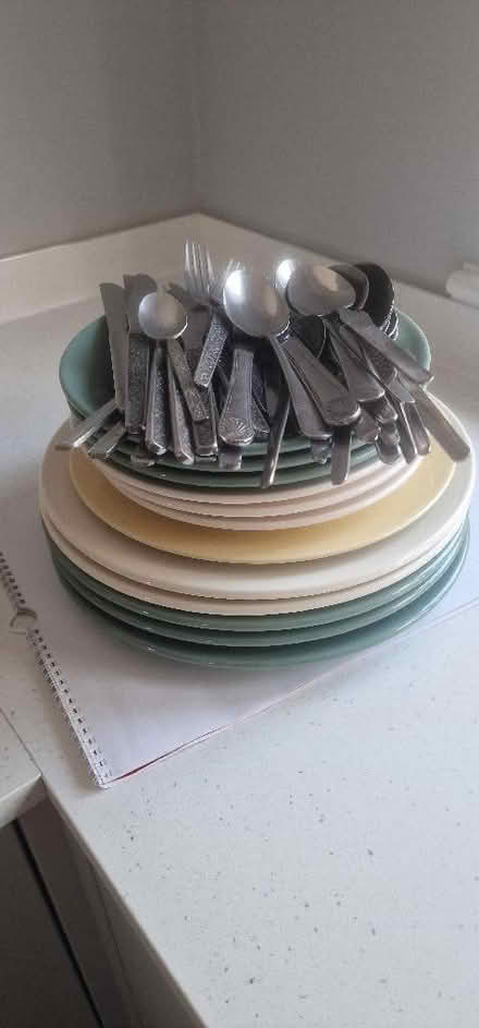 Photo of free Various dinner plates, side plates, cutlery, glasses (Wimblebury WS12) #2