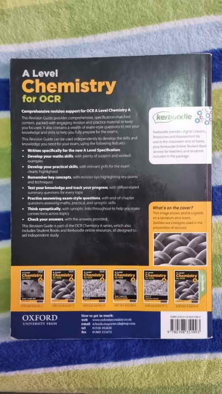 Photo of free 2017 OCR A-Level Chemistry Textbook (Magdalen Road OX4) #1