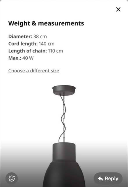 Photo of free Ikea ceiling light (Dalkeith EH22) #3