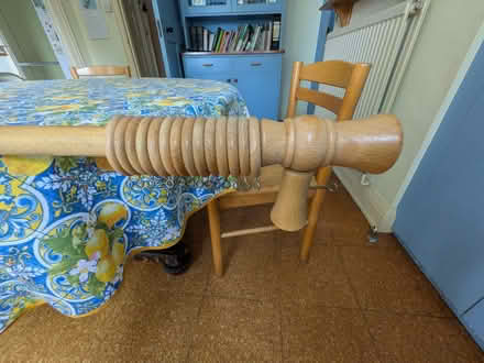 Photo of free Wooden curtain pole with rings (Old Road OX3) #2