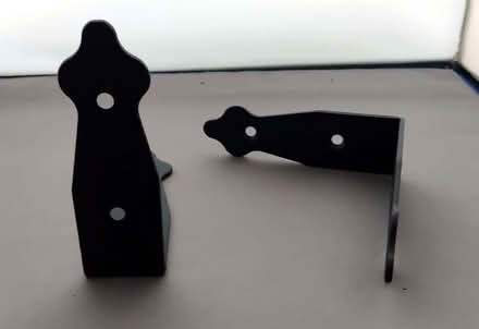 Photo of free One pair Ornamental steel shelf brackets (Talbot Village BH12) #1