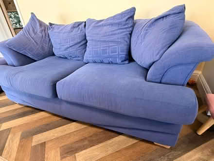 Photo of free Blue Fabric 2-Sofa (collection only) (Eltham SE9) #3
