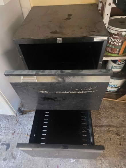 Photo of free Old w drawer metal filing cabinet (Frimley) #2
