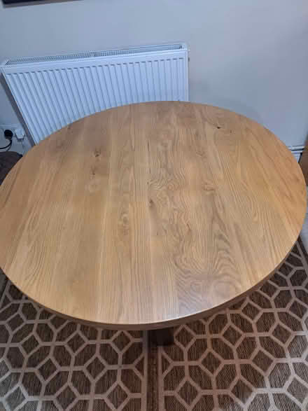 Photo of free Wooden round table with metal base (Kingswood Common HR5) #2
