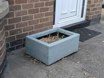 Photo of free Blue/Green wicker planter (Gloucester) #1