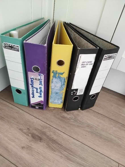 Photo of free A4 lever arch file binders (Buglawton CW12) #1