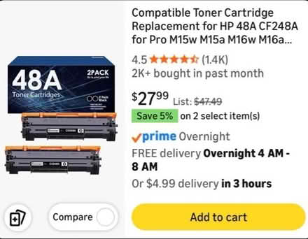 Photo of free 48A Toner cartridge (2) (Washington, DC) #1