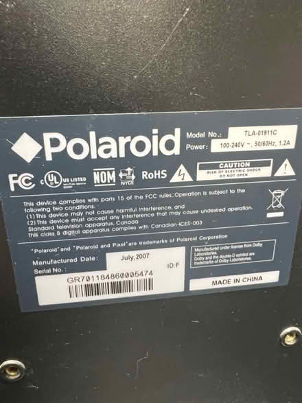 Photo of free Polaroid flat screen TV/monitor (Schuylkill Township) #1