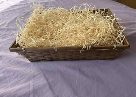 Photo of free Basket with wood shavings (Lower Sydenham SE26) #1