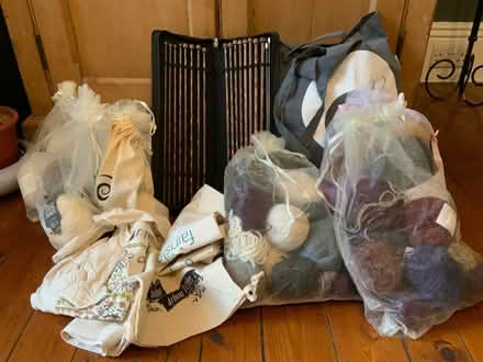 Photo of free Knitting needles,wool (partial and full balls) project bags (Huby LS17) #1