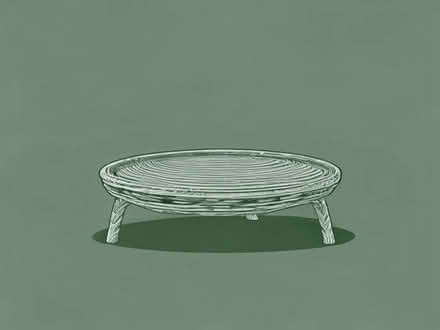 Photo of small rattan/wicker coffee table (Durrington BN13) #1