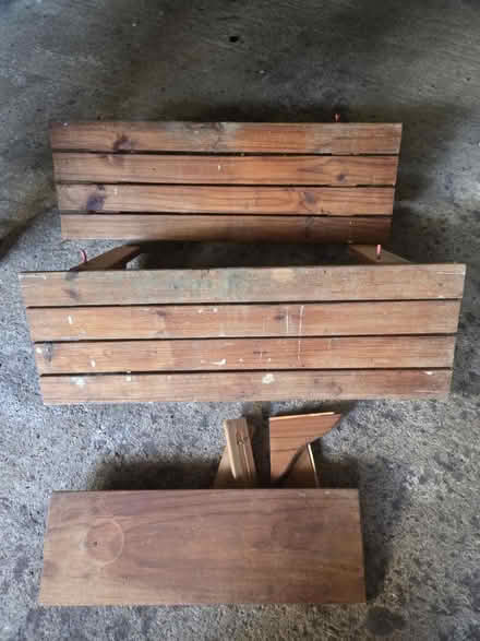 Photo of free 3 old pine shelves (Frimley) #1