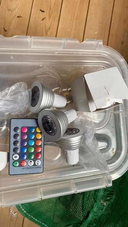 Photo of free Gu10 colour led and remote (Mill Lane crowborough TN6) #1