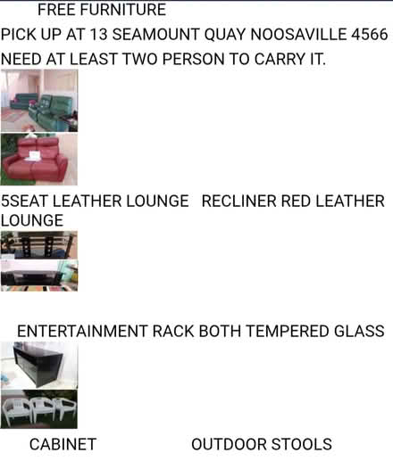 Photo of free furniture (13 Seamount quay Noosaville) #1