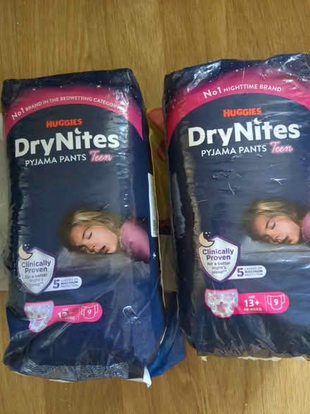 Photo of free 2 unopened pkts of dry nites (Bedford MK40) #1