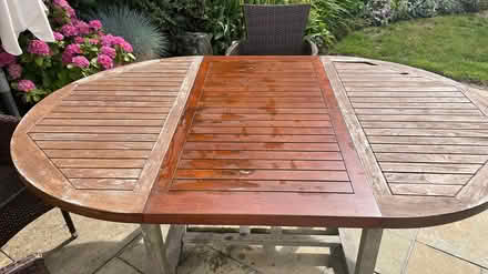 Photo of free Teak extendable wooden garden table (TW9) #2