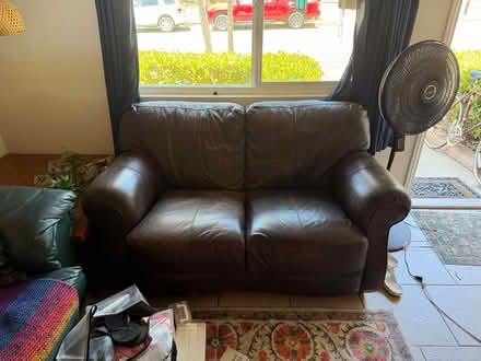 Photo of free Brown Leather Couch (Santa Barbara Eastside) #1