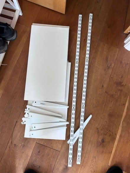 Photo of free White twin-slot shelving system (KT13) #1