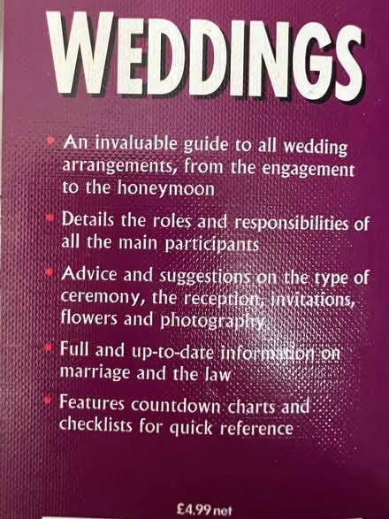 Photo of free Weddings Collins pocket reference (Pinkneys Green SL6) #3