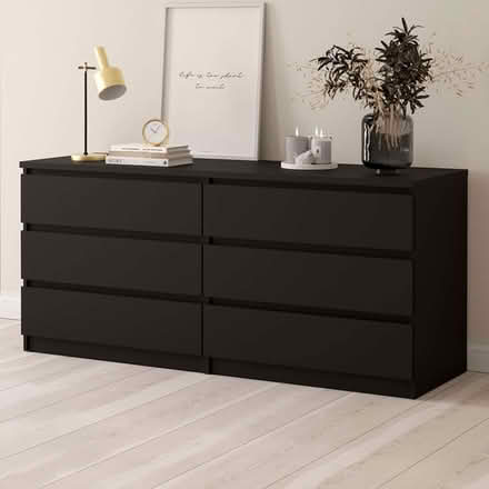 Photo of free black very wide double chest drawers (Moor Allerton LS17) #1