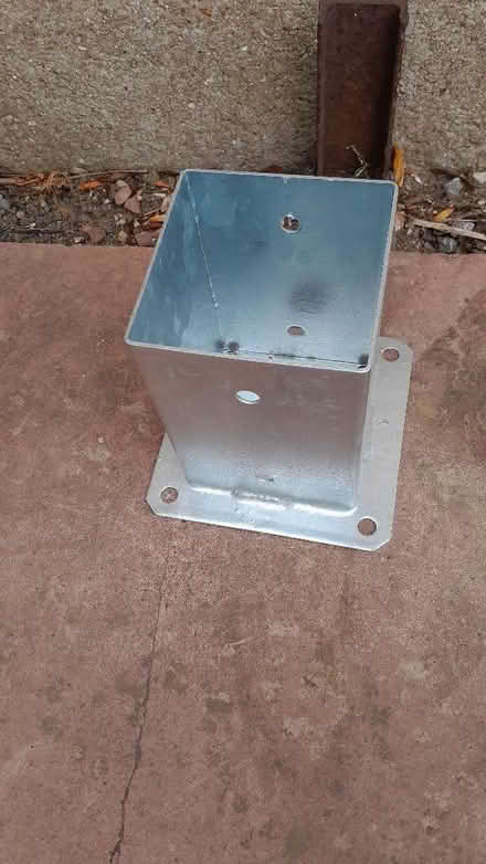 Photo of free Galvanised steel 10cm post base (Headington OX3) #1
