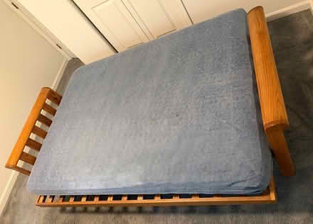 Photo of free Great wooden frame futon (Fair Oak in Carrboro) #2