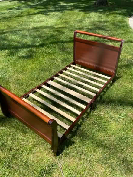 Photo of free Toddler sleigh bed (frame only) (NE Ithaca) #1