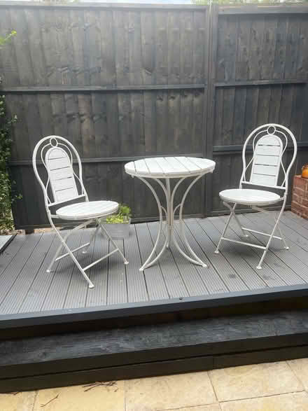 Photo of free Garden table and 2 chairs. (Loughton IG10) #1