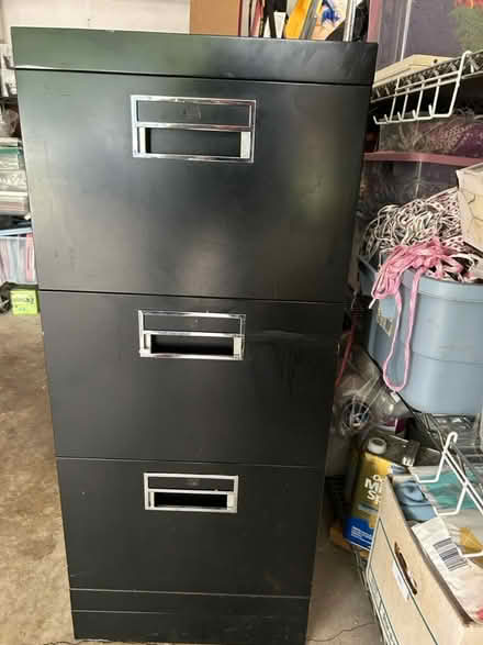Photo of free 3 drawer metal file cabinet (Wilmette) #2