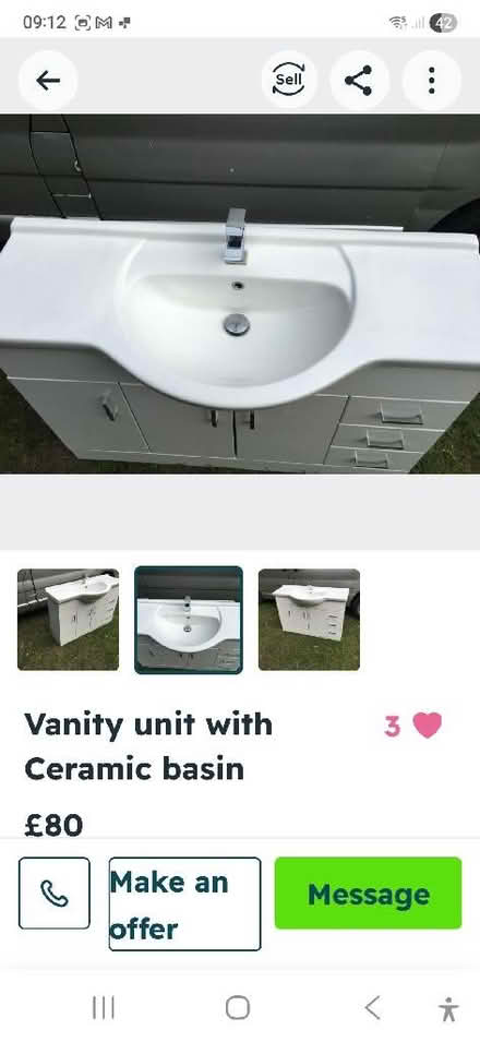 Photo of free Vanity hand basin and cupboard (Sutton Courtenay OX14) #1