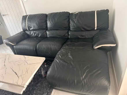 Photo of free Real leather sofa (Bradford BD4) #1