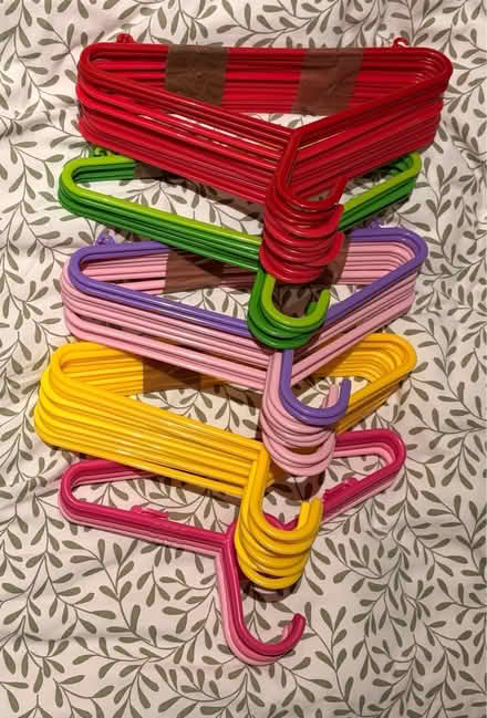 Photo of free Children’s colourful hangers (Cowfold RH13 8AZ) #1