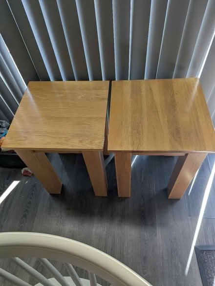 Photo of free 2 oak lamp tables (Chaddesden.) #1
