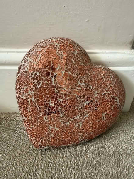 Photo of free Rose gold crackle glass heart (Clewer New Town SL4) #1