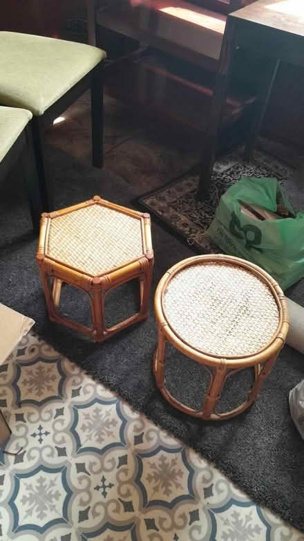 Photo of free 2 wicker side tables (Brockworth) #1
