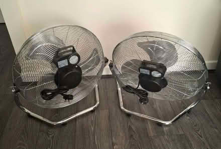 Photo of free 2 x 18-inch industrial-style floor fan (Withystakes ST9) #2