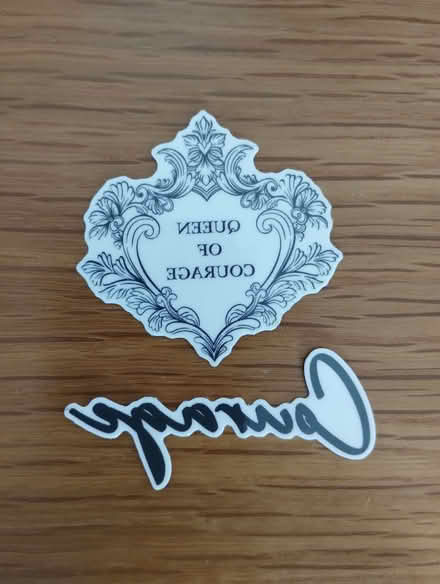 Photo of free Temporary tattoos ("Courage" and "Queen of courage") (Maidenhead SL6) #1