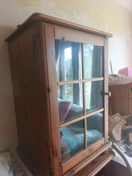 Photo of free Wood glass cabinet (Northwood HA6) #1