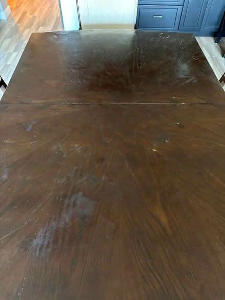 Photo of free Dark wood Dining table & 6 chairs (Larkspur) #2