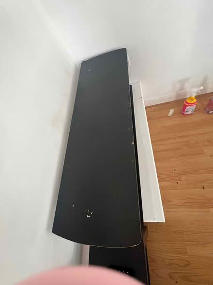 Photo of free Black tv stand with shelves (Bedminster BS3) #1
