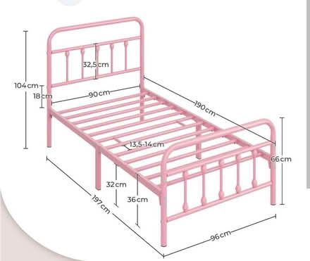 Photo of free Pink metal bed frame (Kingsley Park NN2) #1