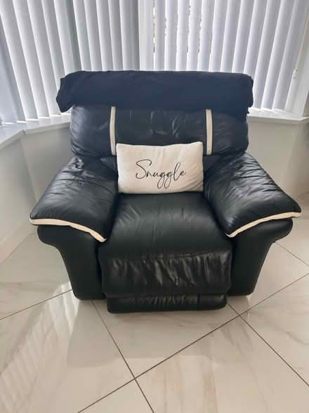 Photo of free Real leather sofa (Bradford BD4) #2