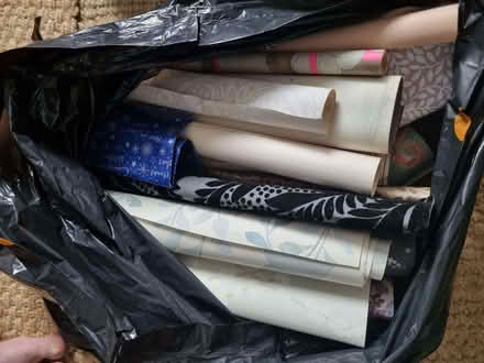Photo of free Bag of wallpaper samples (a variety of end of rolls) (Coley RG30) #1