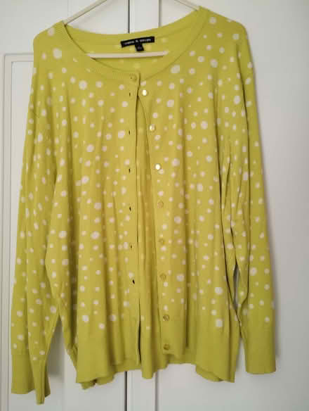 Photo of free XL lime green women's cardigan, white polka dots (Maidenhead SL6) #4