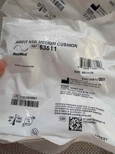 Photo of free cpap airfit n30i nose cushions med (Ballard) #2
