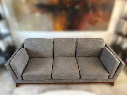 Photo of free Mid-Century Modern Grey Sofa (near St. Lawrence Market) #1