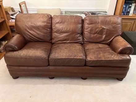 Photo of free Leather Sofa (Olney) #1