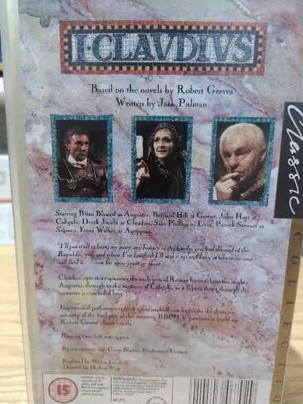Photo of free VHS Tape : I-Claudius Parts 3 and 4 starring Brian Blessed (Surrey Quays SE16) #2