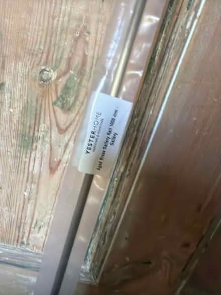 Photo of free Aged brass gallery rail & fixings (E9) #3